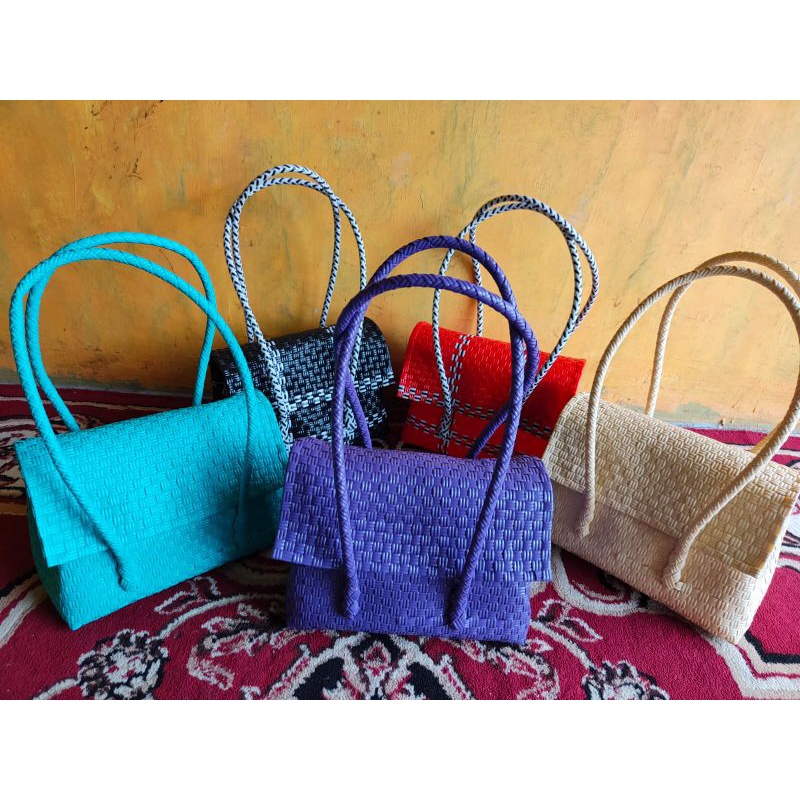 flip bag / cristal bag tutup magnet/ tas jali tutup