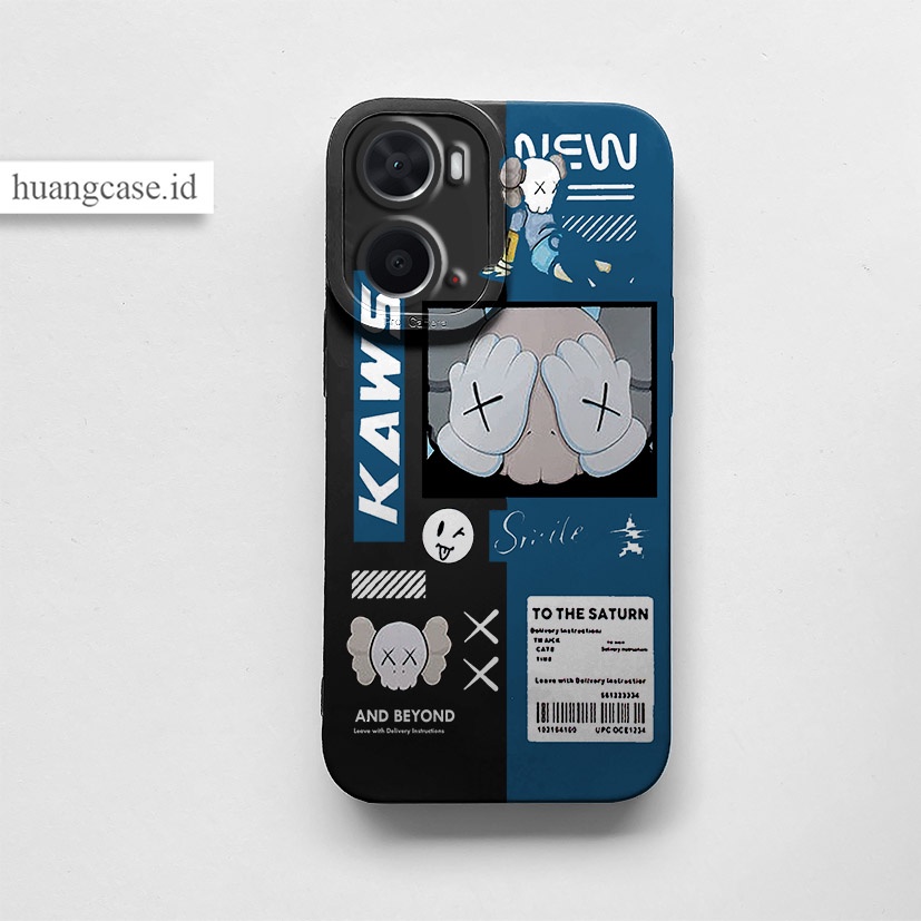 Huang Case - OPPO A76  - SOFTCASE PRO CAMERA KAWS COLOR CASE TERBARU OPPO A76 A96 4G 5G OPPO RENO 7 