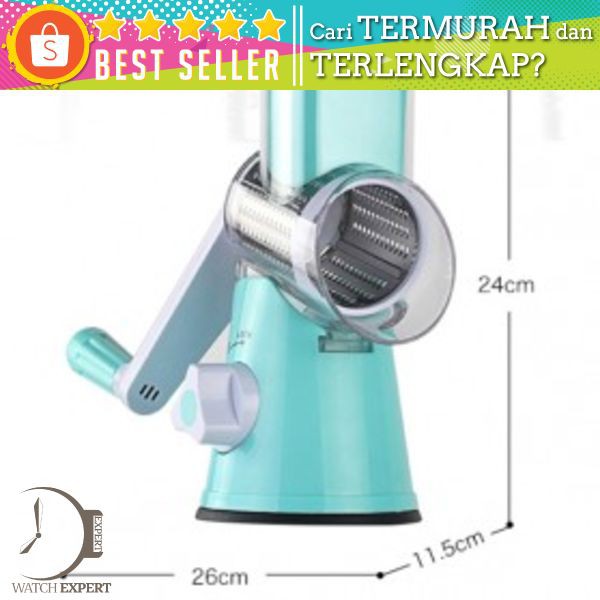 Alat Parut Sayuran Round Blades Slicer - CW83651 - Blue