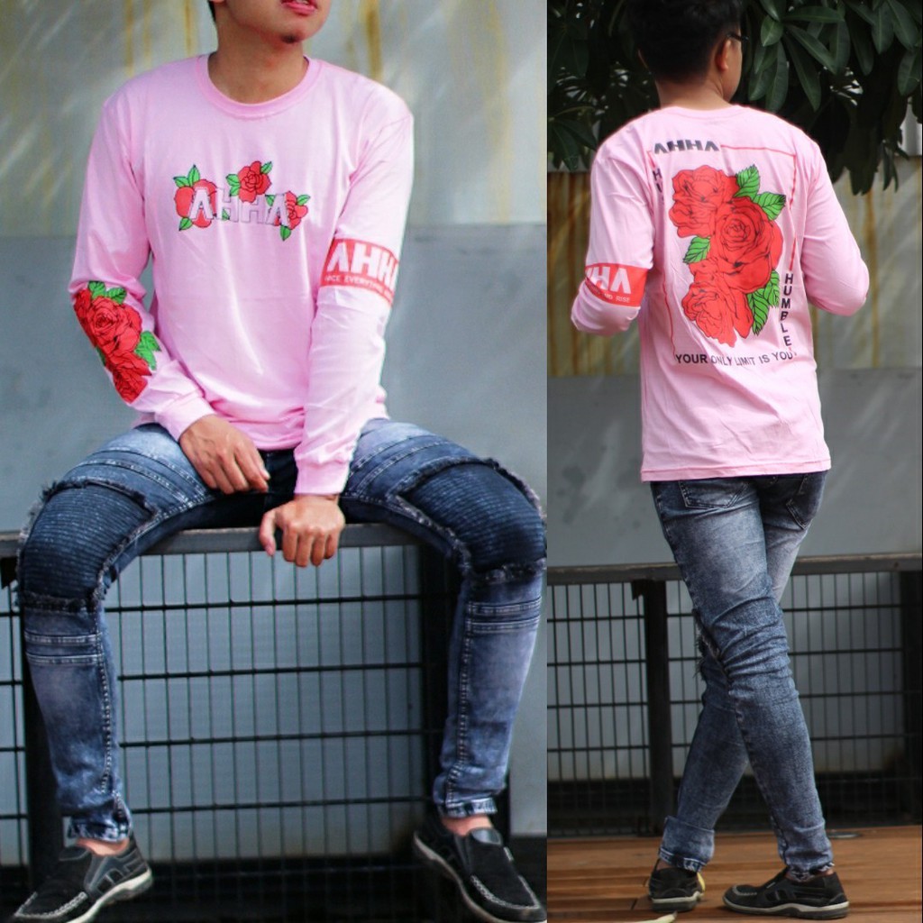 Kaos AHHA gank - baju AHHA Rose - Longsleeve AHHA Rose 01