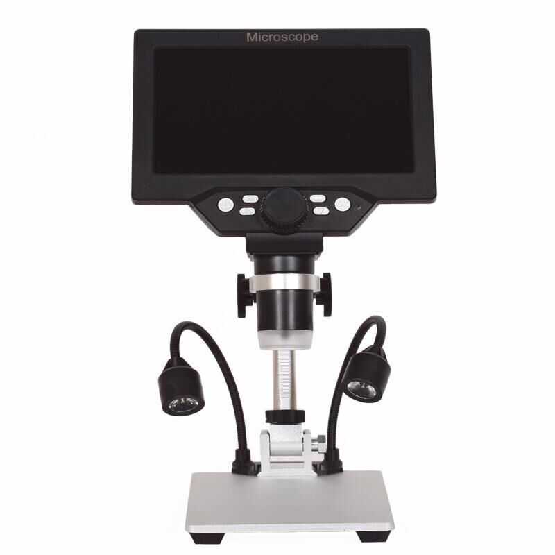 Mikroskop Digital Canggih Lensa 12MP 1200X with Monitor &amp; Metal Stand Mikroskop Multifungsi Service Smartphone