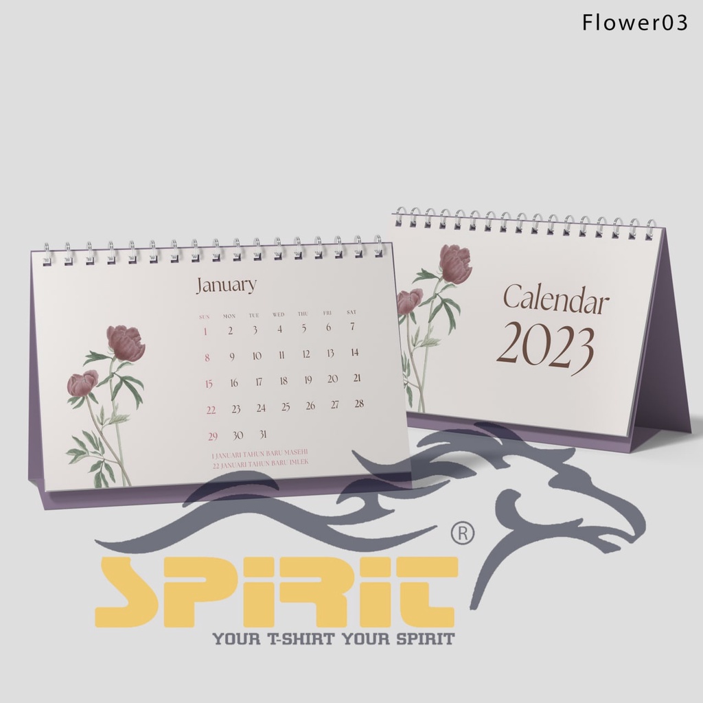 

Kalender Duduk Tahun 2023 / Kalender Meja Tahun 2023 Desian Bunga Mawar