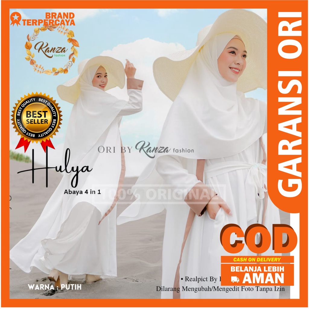 Abaya Polos syari muslim set pashmina free cadar dan Outer