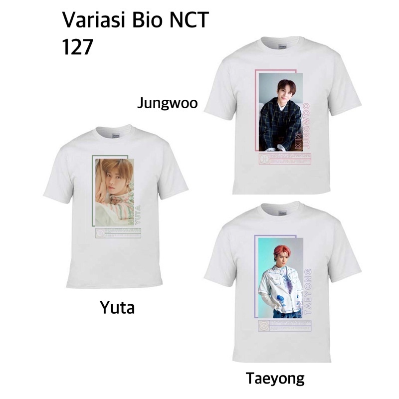 Baju Variasi dan Bergambar Bio Member Nct 127 / SM Entertaiment