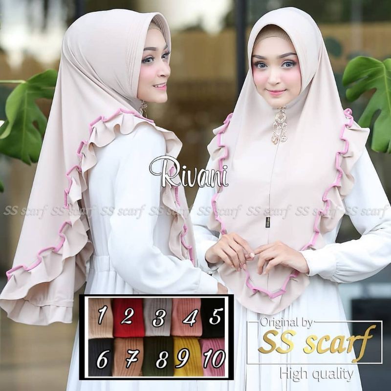 JILBAB HIJAB INSTAN JERSEY RIVANI