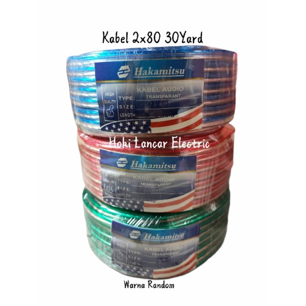 KABEL TRANSPARAN  Hakamitsu 2X80 30 YARD ISI 2 JALUR HIGH QUALITY CABLE