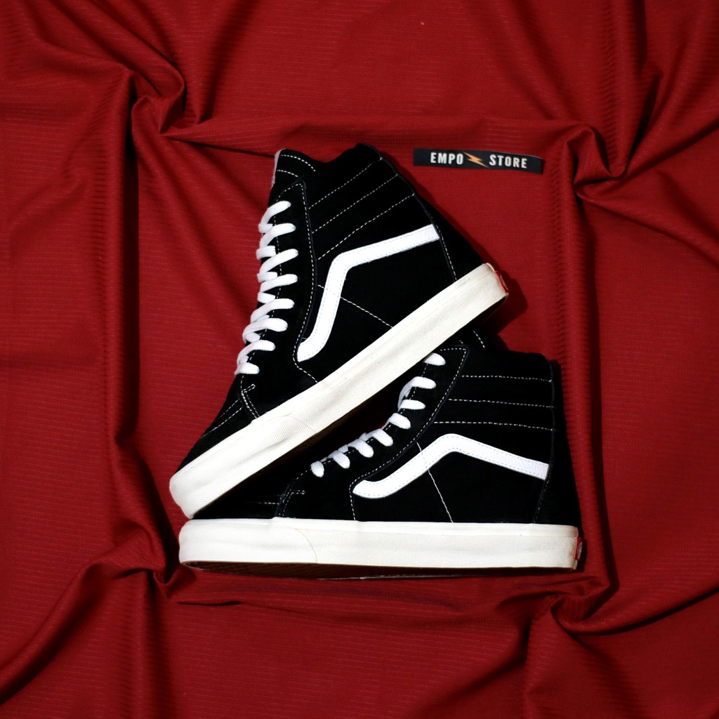 Sepatu Sk8 Hi Black White / Sepatu SK8 High Hitam Putih