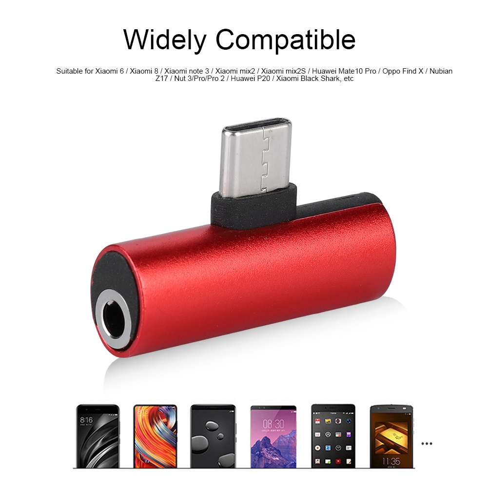 [ 2 In 1 Dual Type-c audio converter For  Xiaomi Redmi Huawei Android phone ]