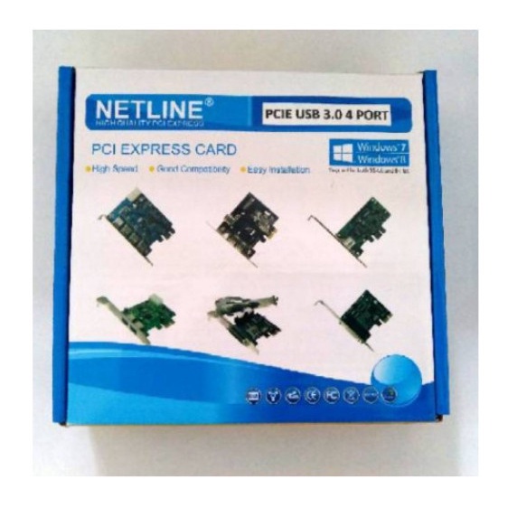 NETLINE PCI Express USB 3.0 4 Port PciE Express Card