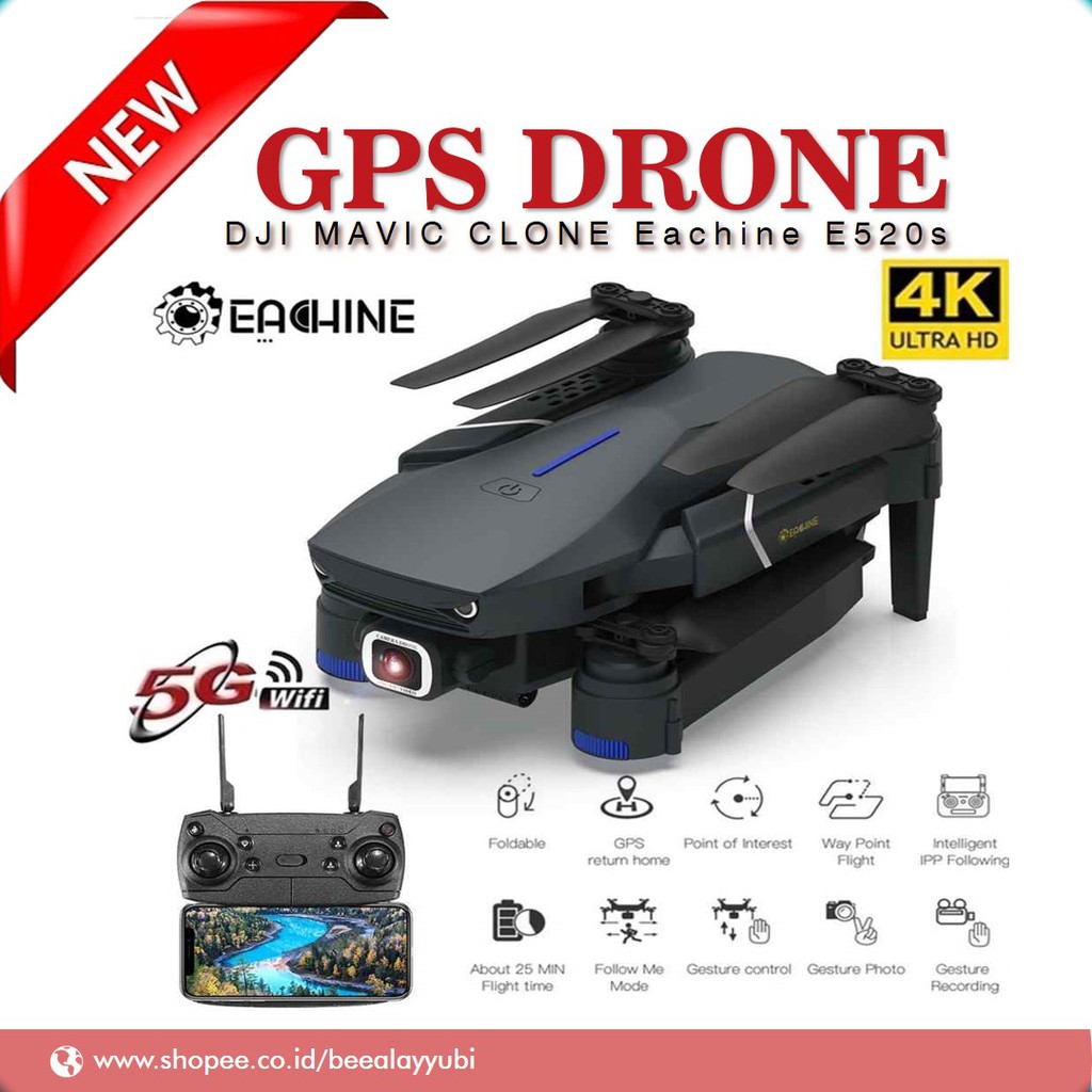 RC Drone GPS Eachine e520s Camera 4k 1080pixel Quadcopter 16 Menit