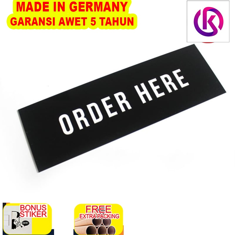 

Terlaris Order Here Sign | Sign Board Akrilik Timbul