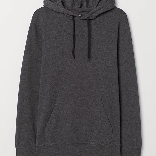 grey hoodie hm