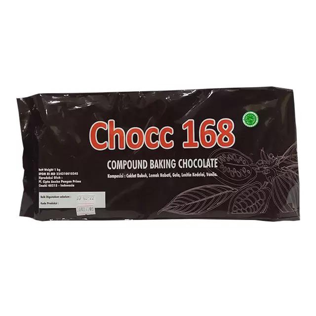 

CHOCC 168 BLOK COKLAT BATANG DCC DARK COOKING CHOCOLATE 500GR