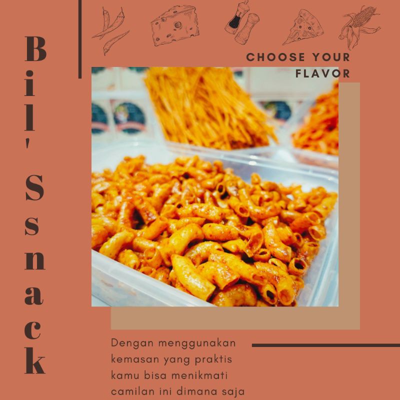 

Bil'Ssnack Makroni thinwall Kotak 150g
