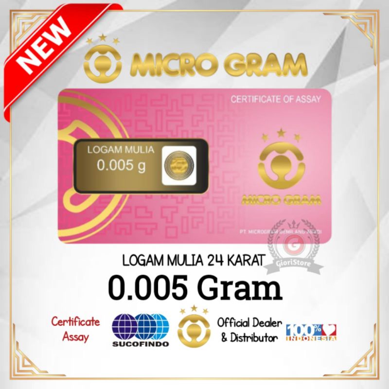 EMAS MINI 0.001 - 0.005 Gram Logam Mulia 24 Karat