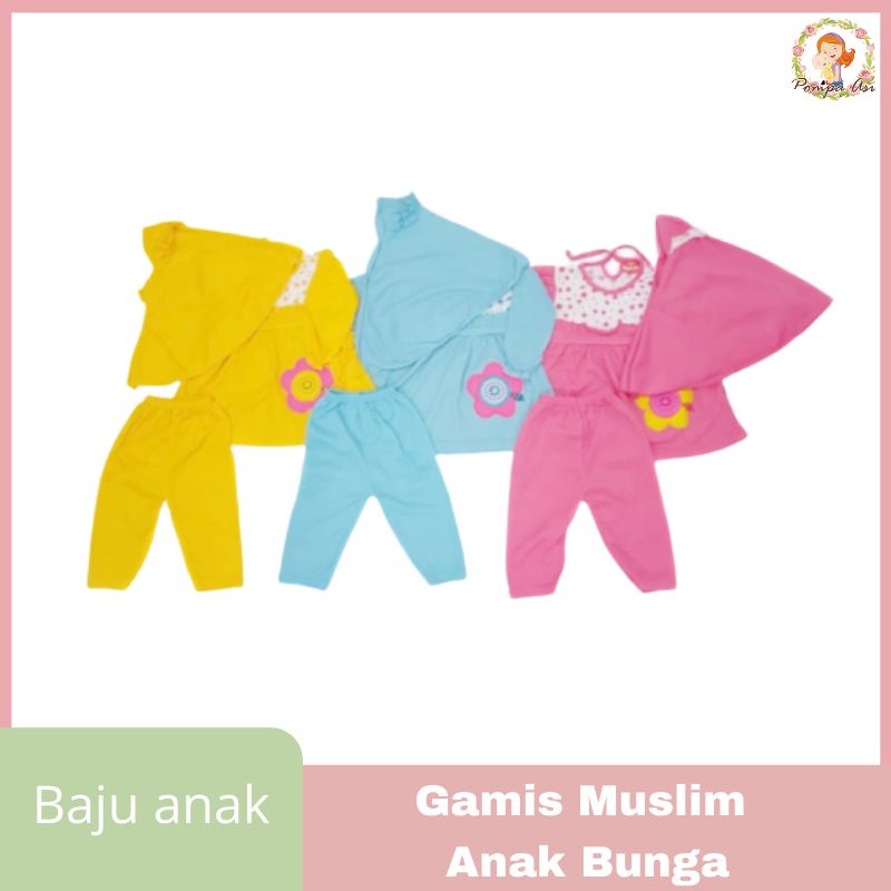 Gamis Muslim Anak Bunga / Baju Muslim