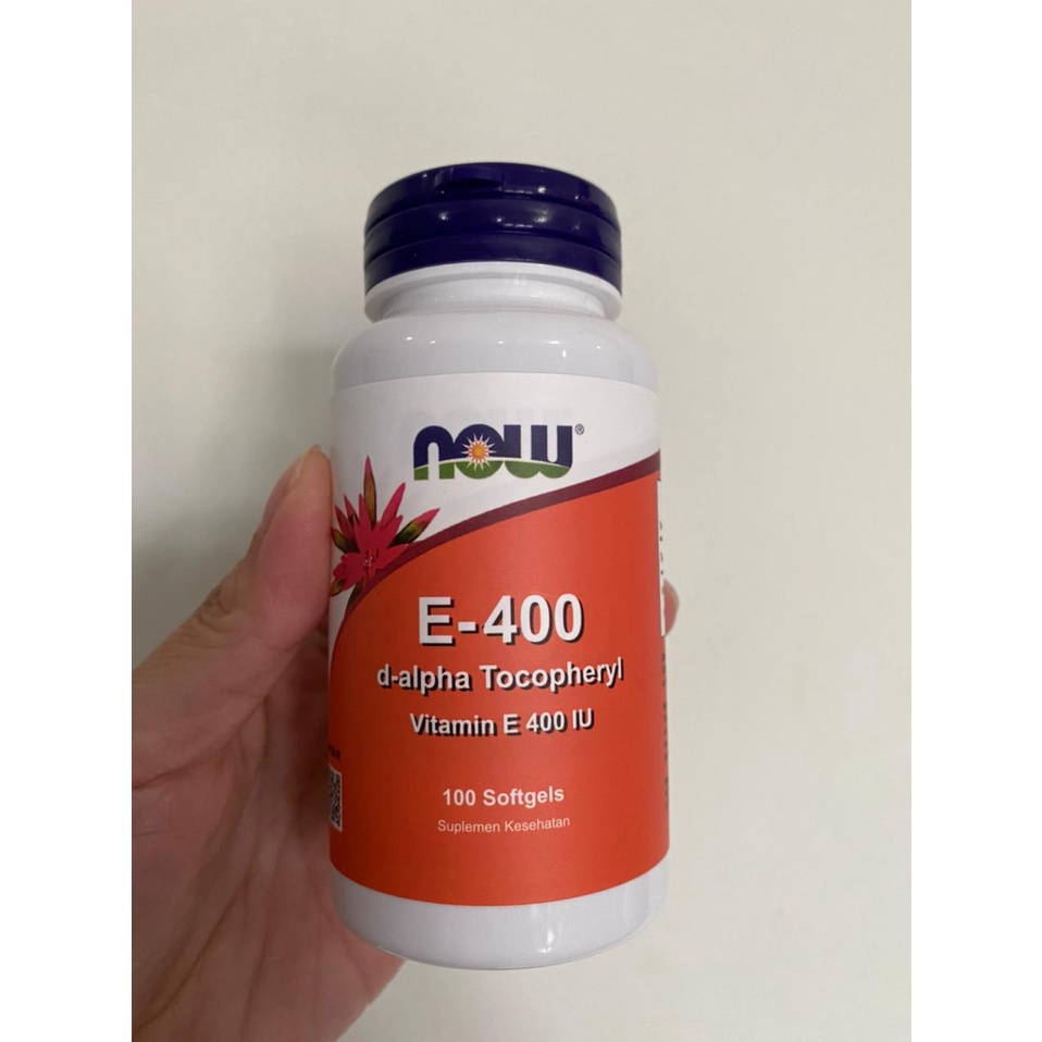 NOW VITAMIN E 400 Antioxidant Protection 100 softgels BPOM