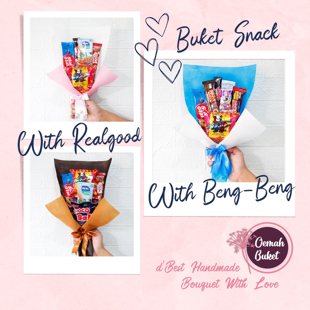 

Buket Snack Murah | Buket Snack Murmer | Buket Snack Beng-Beng Realgood | Oemah Buket Official