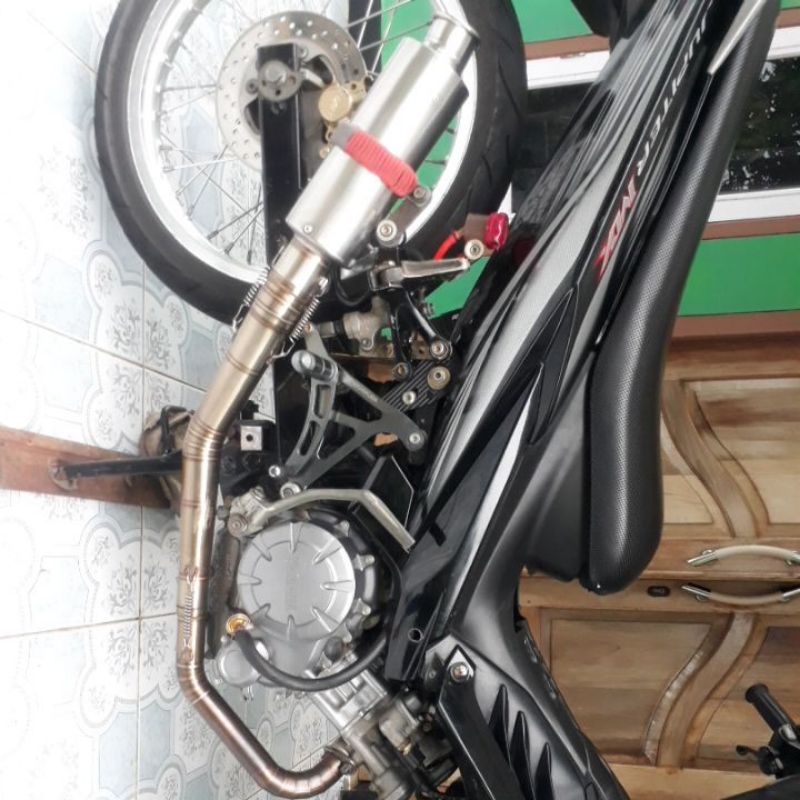 knalpot jupiter mx new/mx old tipe road race full stenlis stell