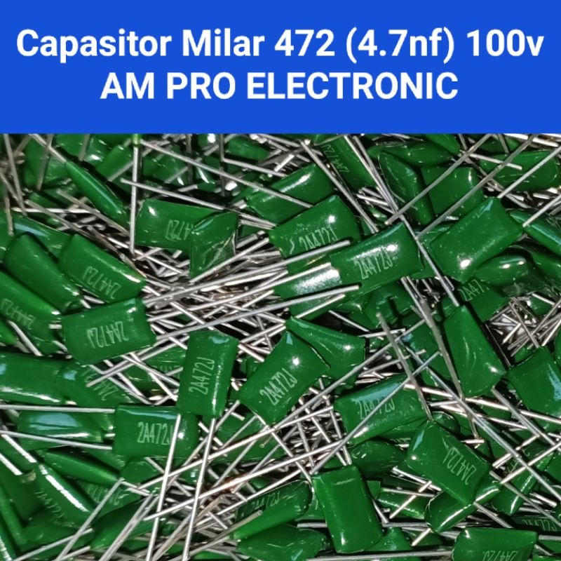 Kapasitor Milar 472 100v 4.7nf Capacitor Mylar 4n7 0.0047uf