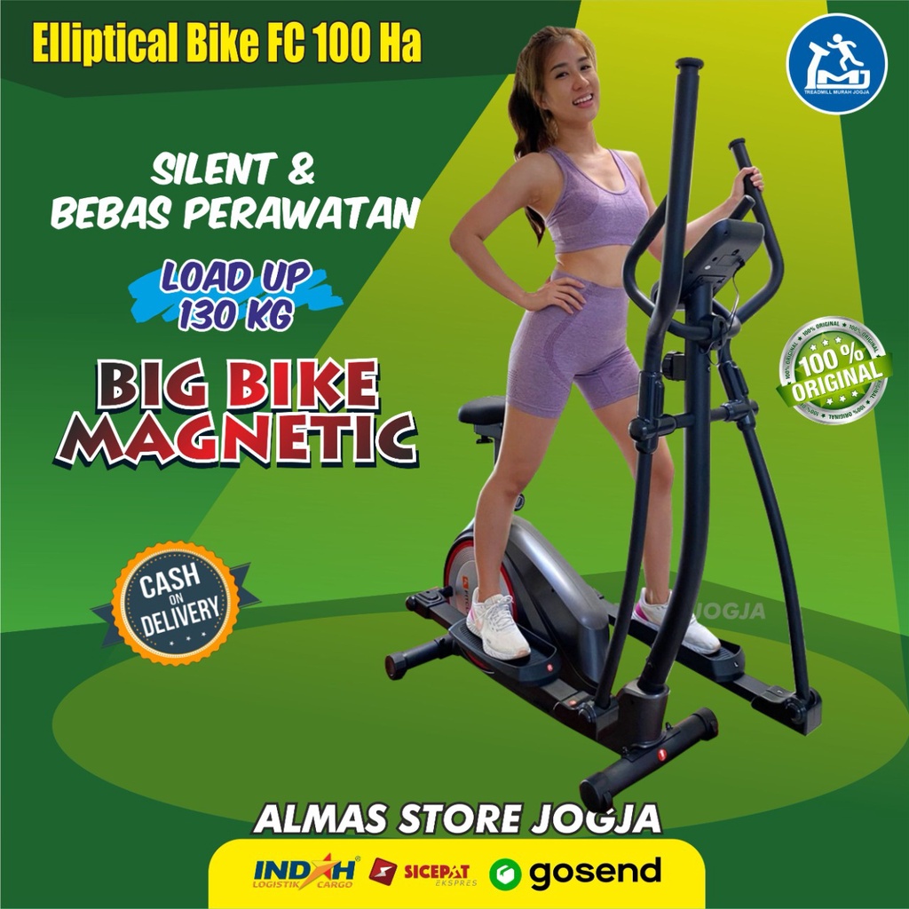 Sepeda Statis Ellipical Static Magnetic Bike FC 100 HA Speda Magnetik Tipe BIG Eliptical Alat Olahra