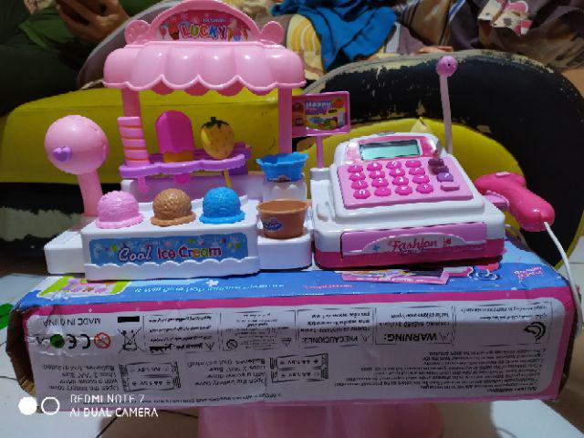  ICE CREAM STORE CASH REGISTER MAINAN ANAK PEREMPUAN 