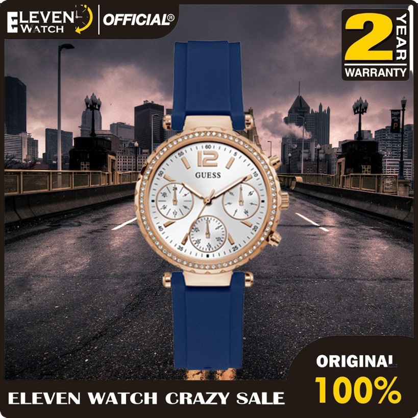 [Promo] Jam Tangan Wanita Guess GW0113L3 Blue SOLSTICE  Garansi 2 Tahun [COD]