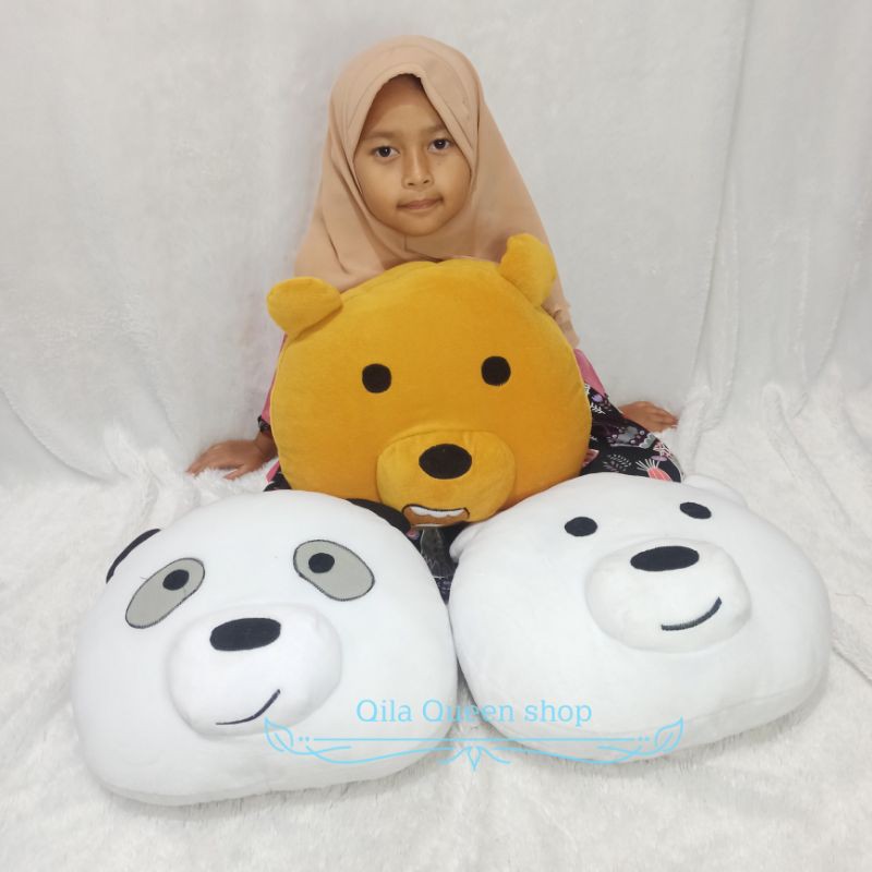 Bantal We Bare Bears Panda Beruang Bear 40cm BONEKA