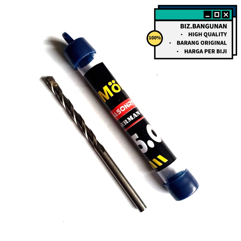 MATA BOR BETON 5MM IGM MOLLAR - BOR TEMBOK DINDING 5 MM MASONRY DRILL