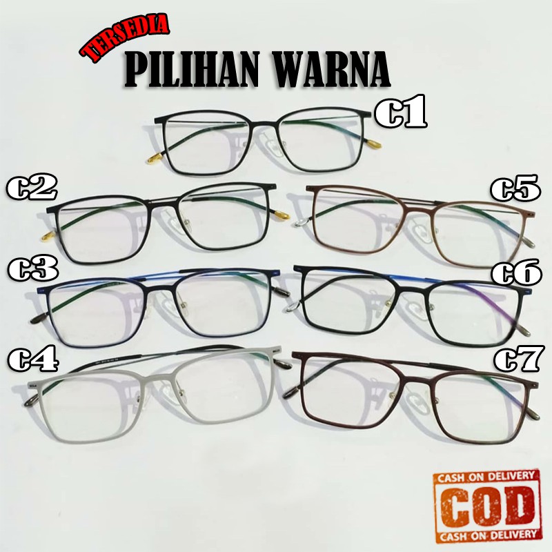 TERMURAH NEW DESIGN Kacamata Lensa Normal Transparan Bening Kaca mata Gaya Frame Eye Glasses