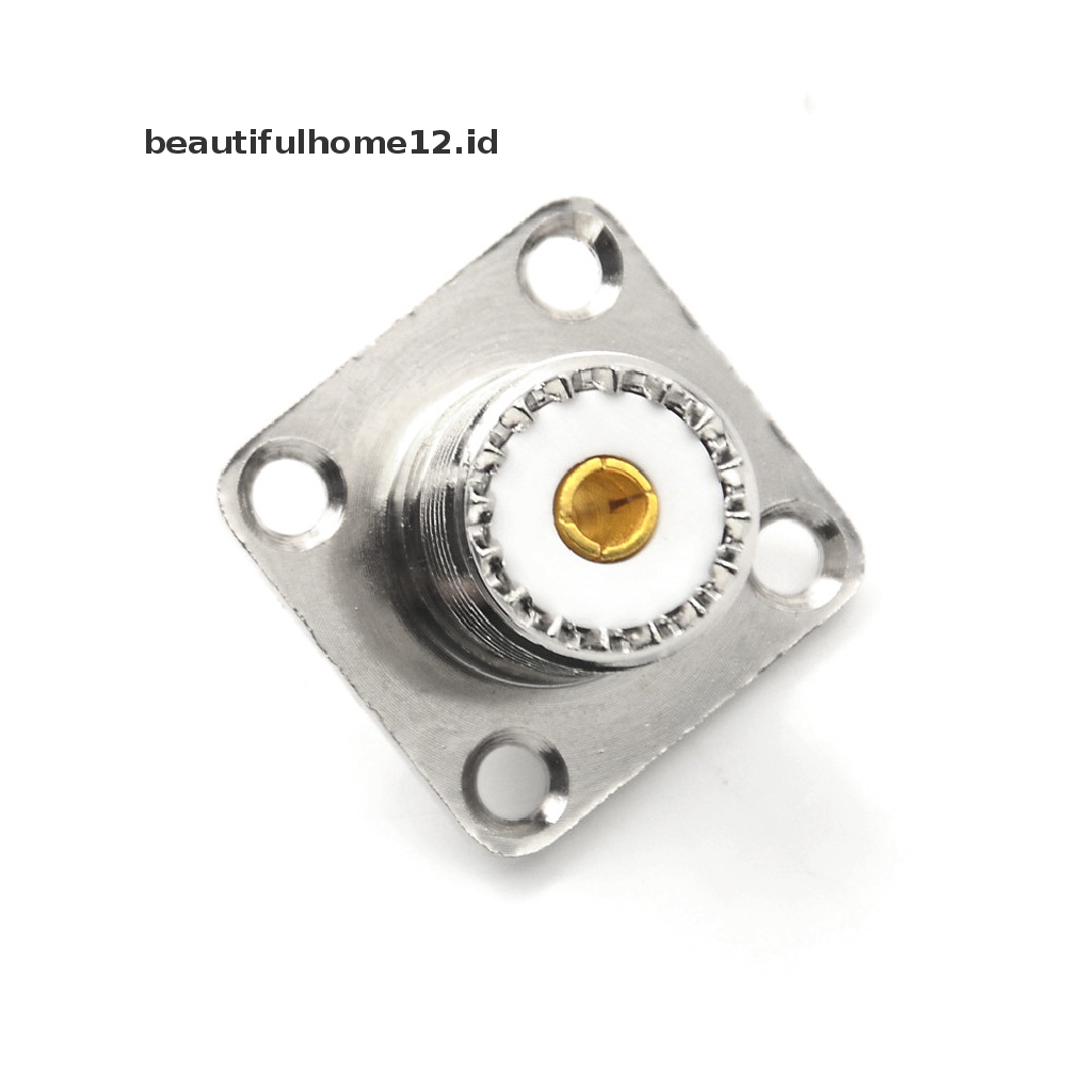 【beautifulhome12.id】 Hot SO-239 Female Jack Square Shape Solder Cup Coax Connector For Radio New .