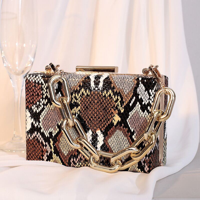MV_Marvelouz MV7012105 Tas Pesta HANDBAG Motif Kulit Ular Wanita Elegant Talirantai 1kg bisa 3 tas supplier tas import JT12105