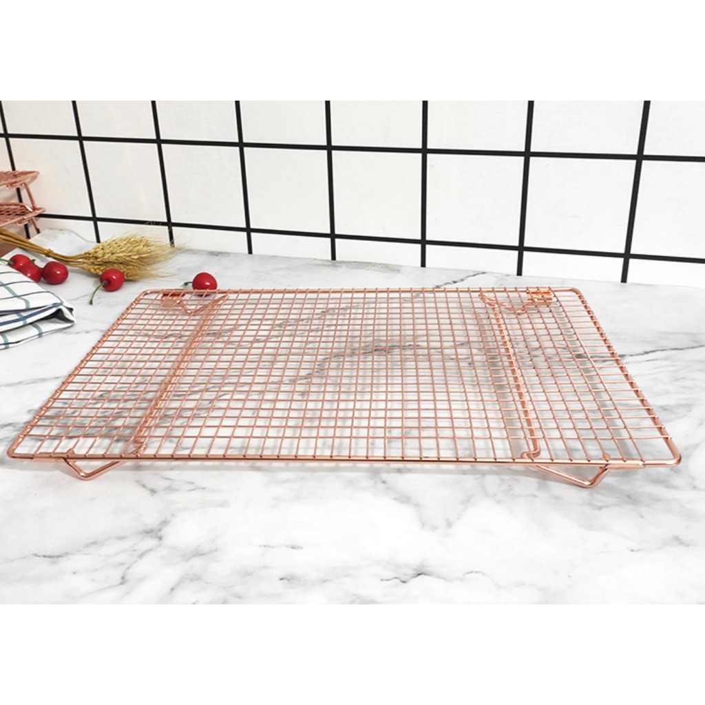 Cooling Rack Stainless Rose Gold / Rak Tatakan Pendingin Kue Besar