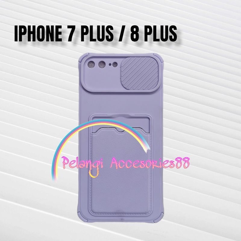 CASE IPHONE 7 PLUS / 8 PLUS CASE SOFTCASE SLEDING WARNA WARNI