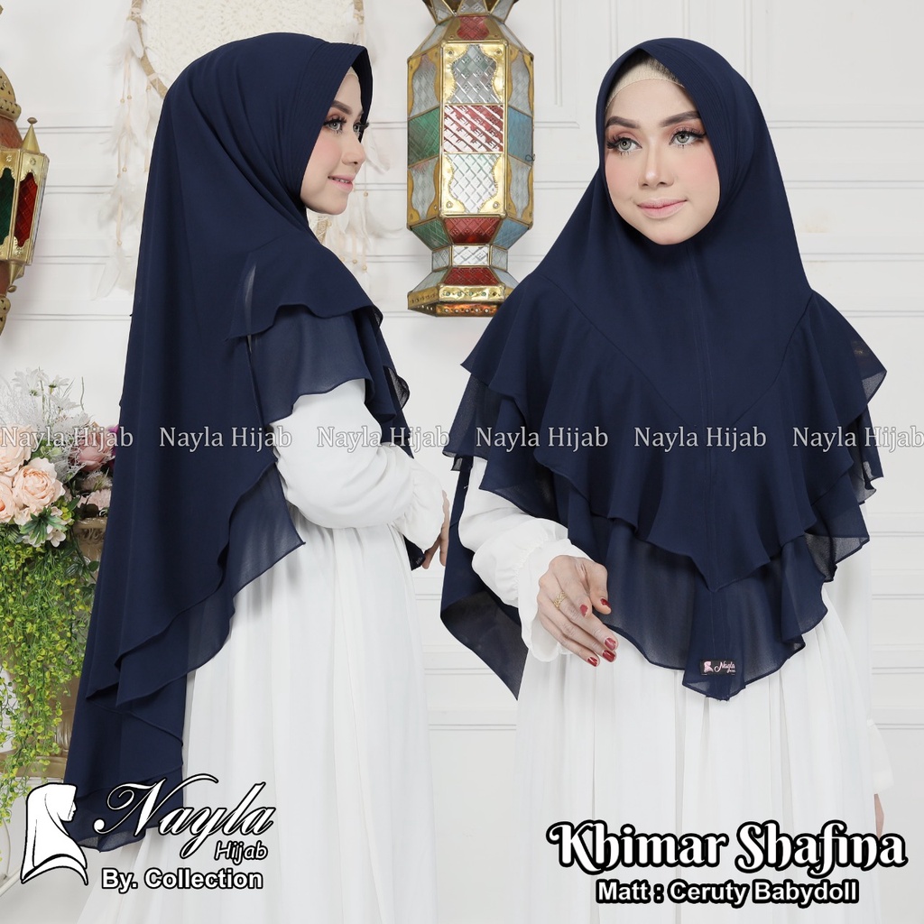 KHIMAR SHAFINA CERUTY BABYDOLL KERUDUNG CERUTY JUMBO ORIGINAL BY NAYLA HIJA'B