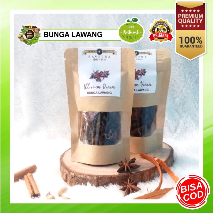 Jual BUNGA LAWANG STAR ANISE PEKAK KERING BERSIH Uk POUCH Hemat