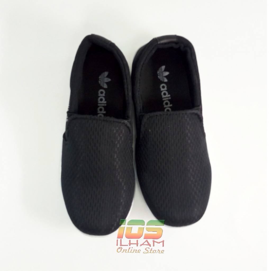 Sepatu Slop Anak Adida Size 28-37 Hitam Putih