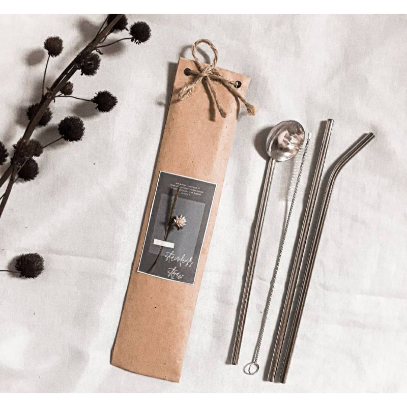 

Souvenir sedotan stainless /kado/sedotan/gift buat pacar/Stainless
