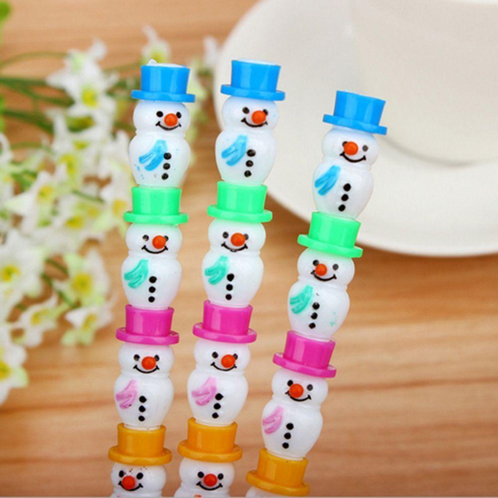 [Elegan] Set Pensil Warna-Warni Hadiah Indah Lucu Natal Snowman