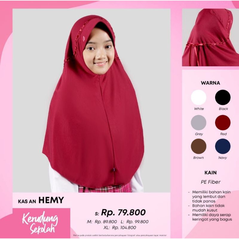 Rabbani Ori Kerudung Sekolah Instan Casual HEMY