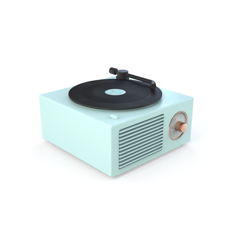 SPEAKER VINYL RECORD RETRO PLAYER PREMIUM UNIQUE Wireless Portable Bluetooth Subwoofer Audio Cerdas