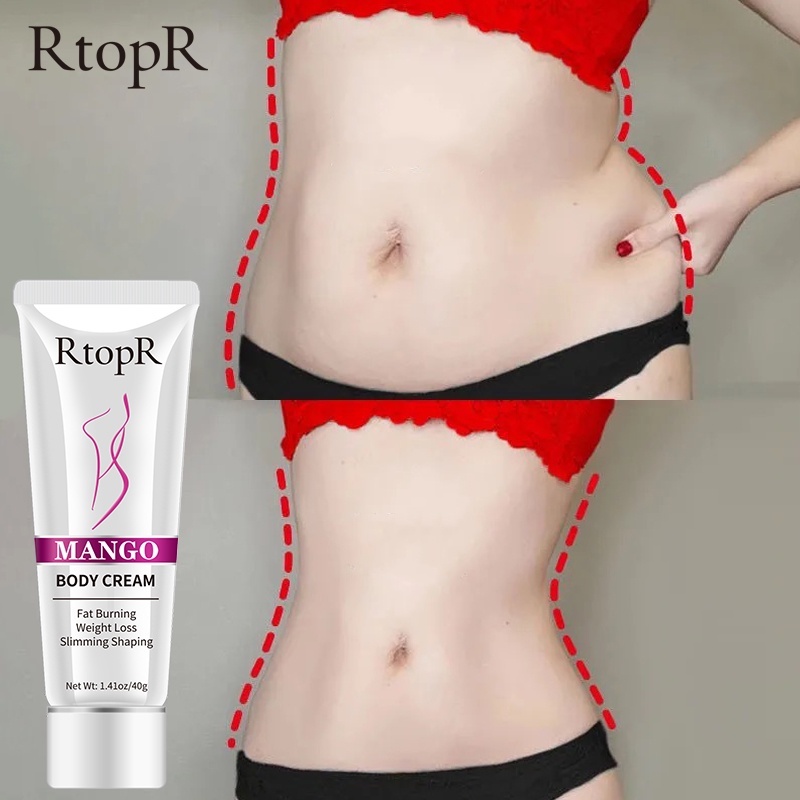 Rtopr Krim Slimming pinggang krim panas untuk menurunkan berat badan Slimming Weight Lose Body Cream Shaping Create Beautiful Curve Firming Cellulite 40g