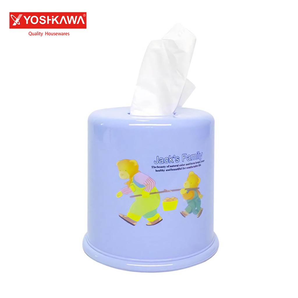 

YOSHIKAWA Kotak Tisu Diameter 13 CM Tissue Box EVL-T-109 Biru