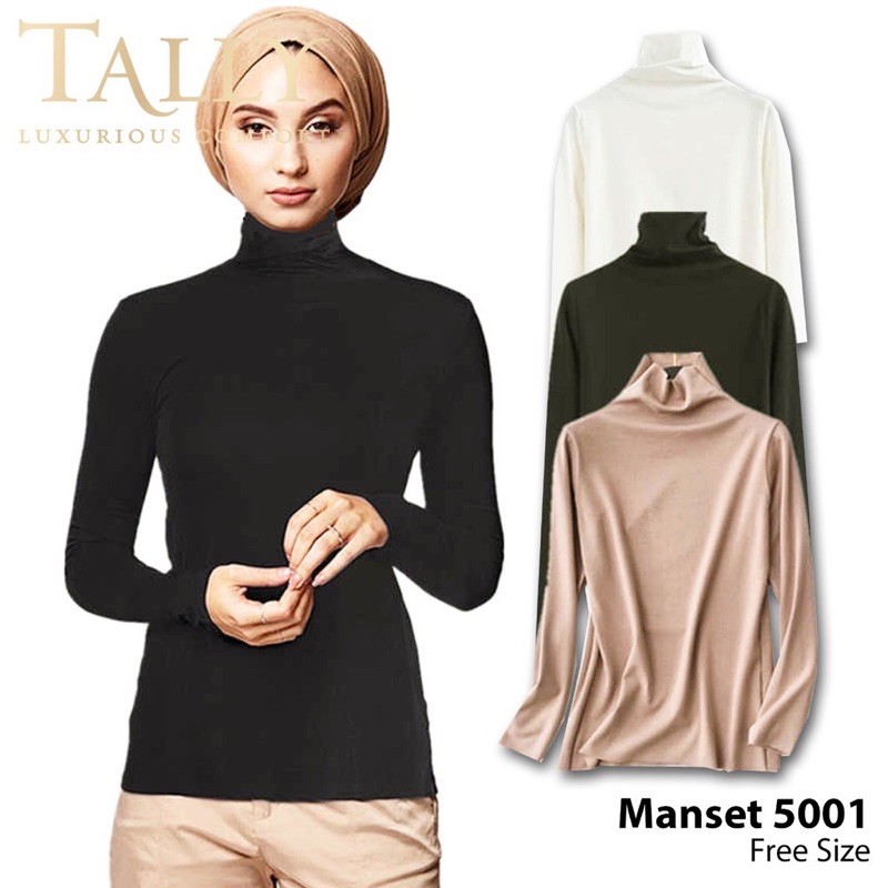 TALLY ATASAN MANSET MUSLIM 5001 I FREE SIZE I FIT XXL I BAHAN KATUN PREMIUM