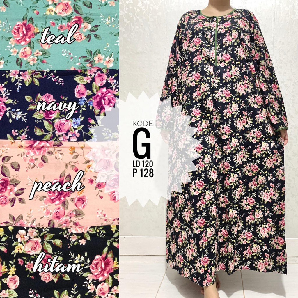 Longdress daster lengan panjang katun jepang SABATA pretty girl busui bumil