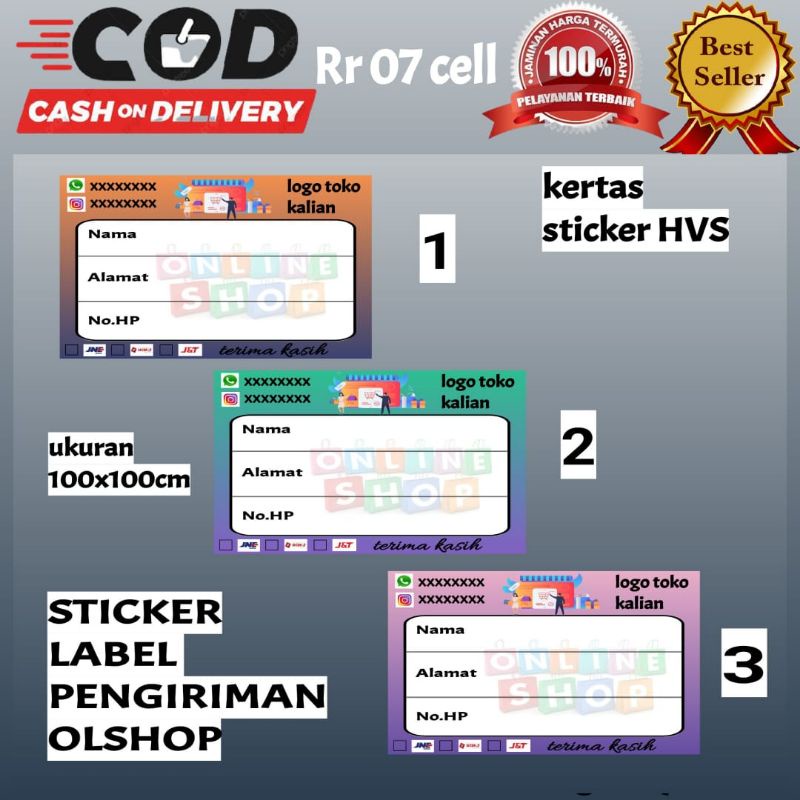 

STICKER LABEL PENGIRIMAN OLSHOP 7281