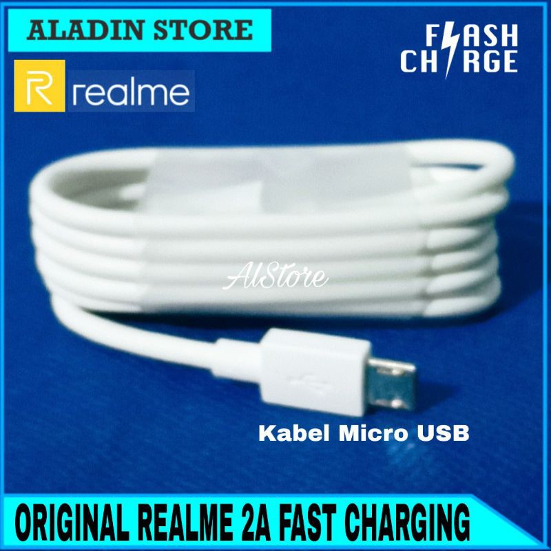 Kabel Data Realme 5 5i Realme 5s Micro USB ORIGINAL 100% Fast Charging
