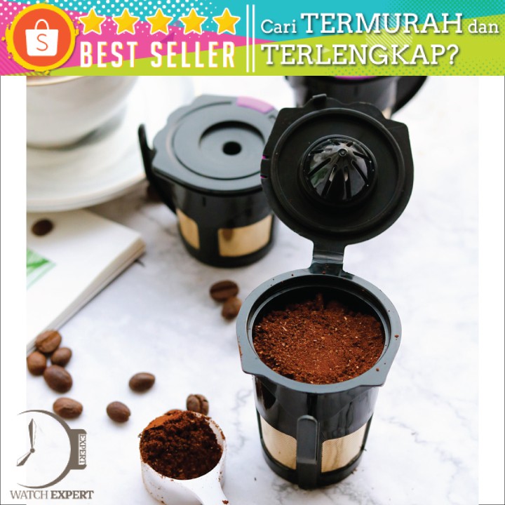 Gelas Khusus Kopi Reusable Capsule Filter 3 PCS - Belr K-Cup 2.0 HL24 Hitam