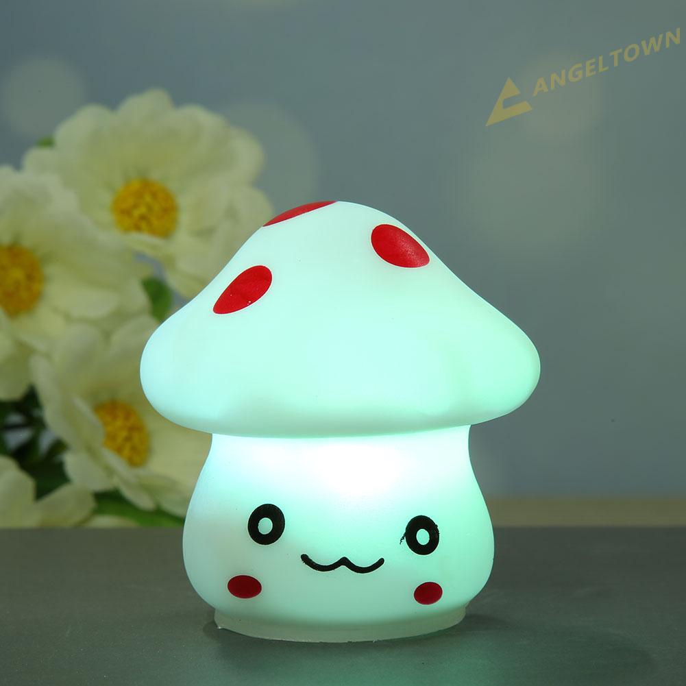 Lampu Tidur Led Bentuk Jamur Kartun Warna Gradasi Untuk Kamar Tidur Anak Shopee Indonesia