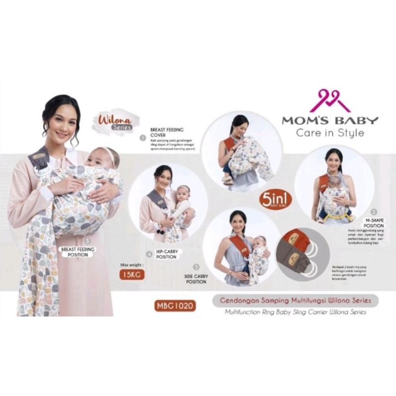 Moms Baby Gendongan Samping Multifungsi Wilona Series - MBG1020